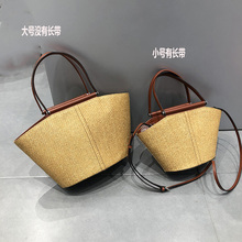 Lafite Grass Woven Cowhide Women's Bag 2024 New Texture Network Red Sister Personalized Texture One Shoulder Trendy Bag