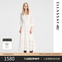 ELLASSAY 24 Spring/Summer New French Style Style Leaving Abroad Thousand Gold Dress, Little White Dress, Date Girl