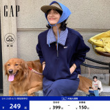 [Одобрение Cheng Yi] Женский осенний свитер Gap 2026 с вышивкой нового логотипа контрастного цвета из флиса 2SS623062