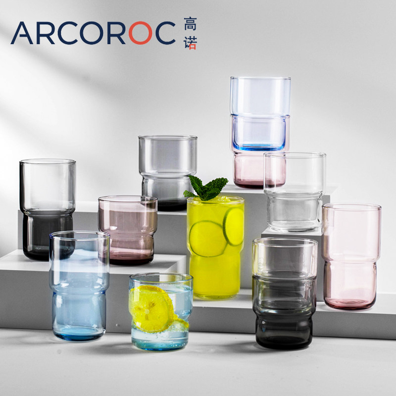 Закаленное стекло серии Arcoroc color log штабелируемое стекло для воды стекло для напитков пивное стекло стекло для микроволновой печи