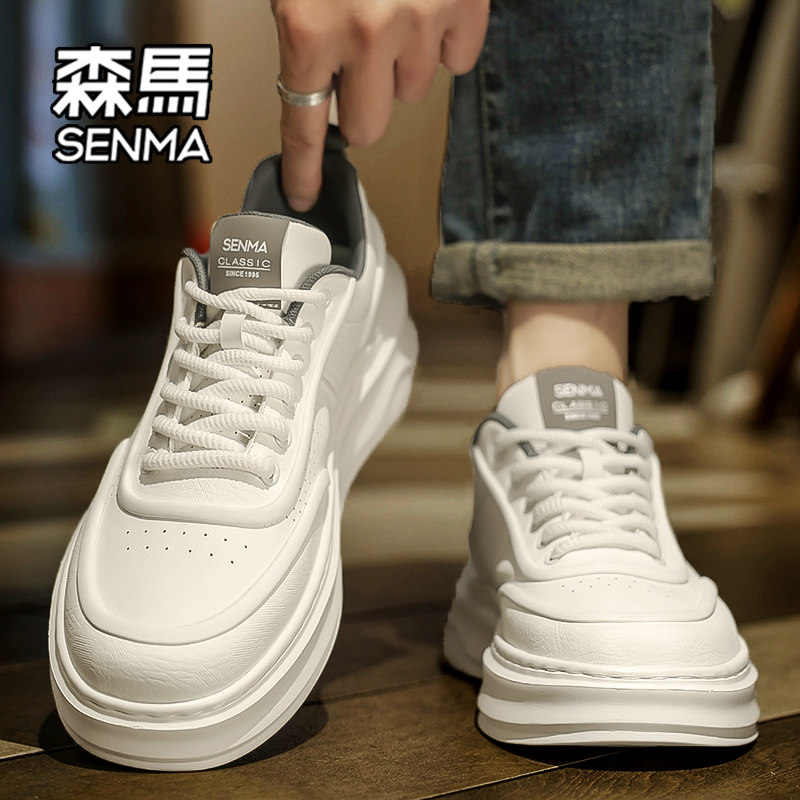 Мужская обувь Semir, новинка 2026 года, летние дышащие кроссовки для занятий спортом и отдыха, мужская высококачественная универсальная кожаная белая модная обувь