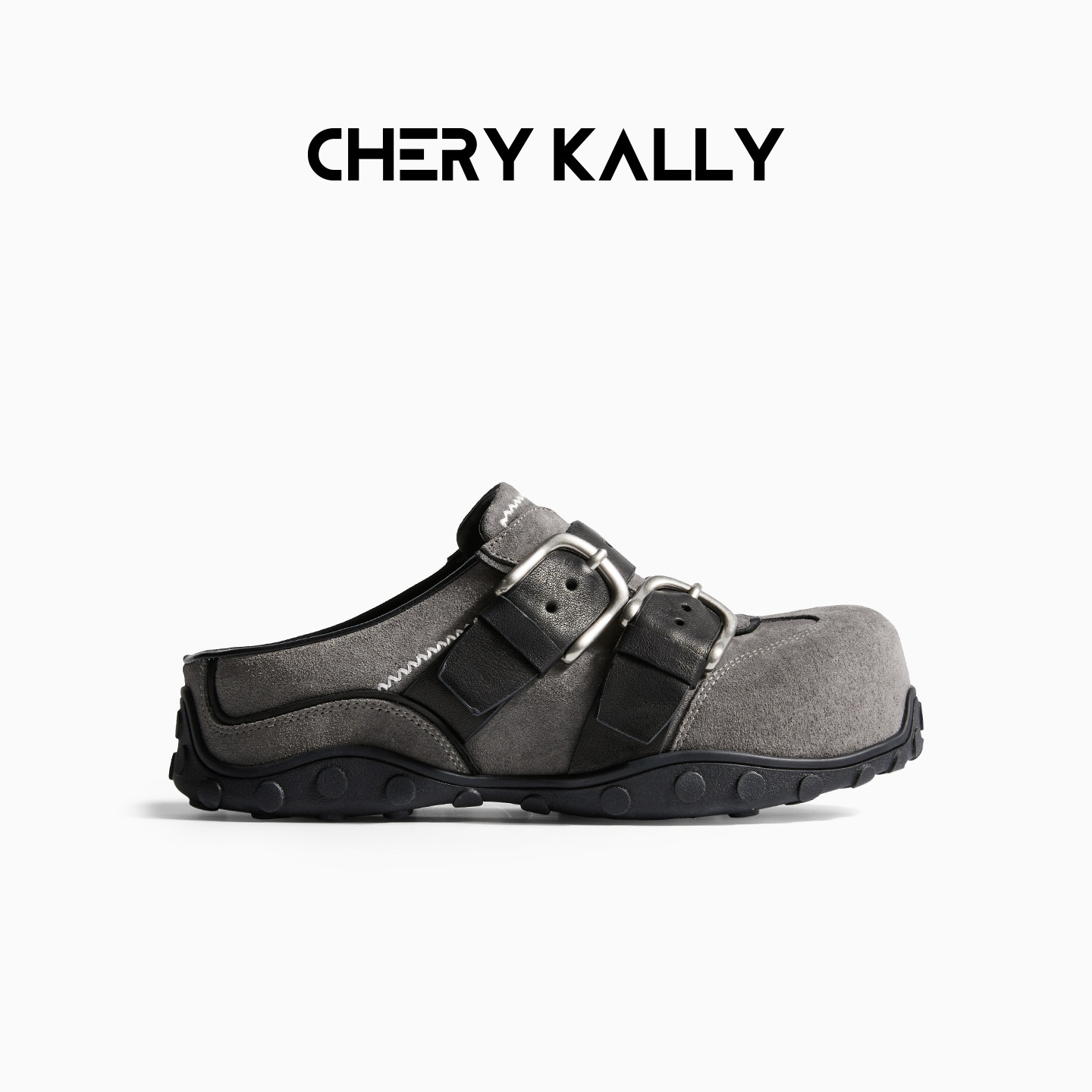 трендовая женская обувь Birkenstock на толстой подошве от cherykally; новинка 2026 года; полуботинки baotou в стиле ретро с пряжкой на одной педали