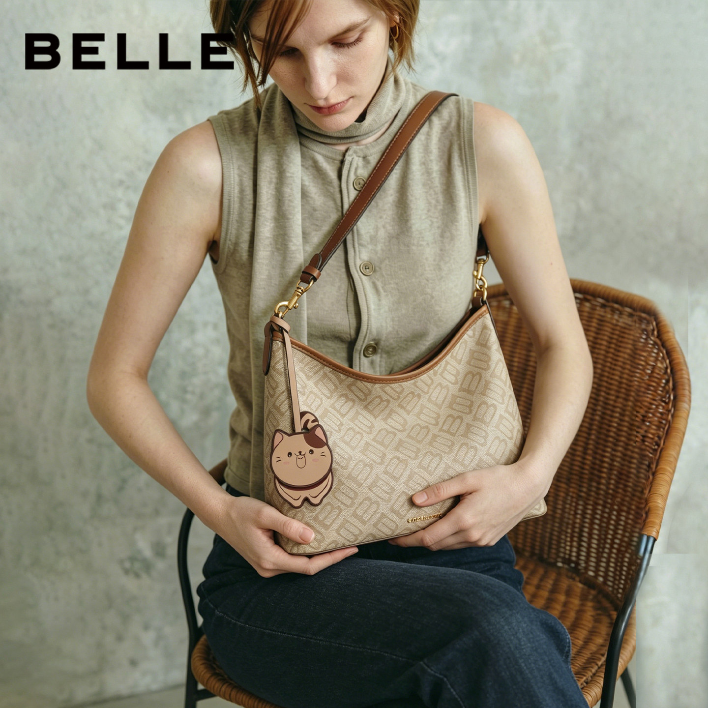 Сумки Belle, новинка 2025 года, вместительная кожаная сумка-мессенджер seagull presbyopia underarm HOBO, X7199AX5