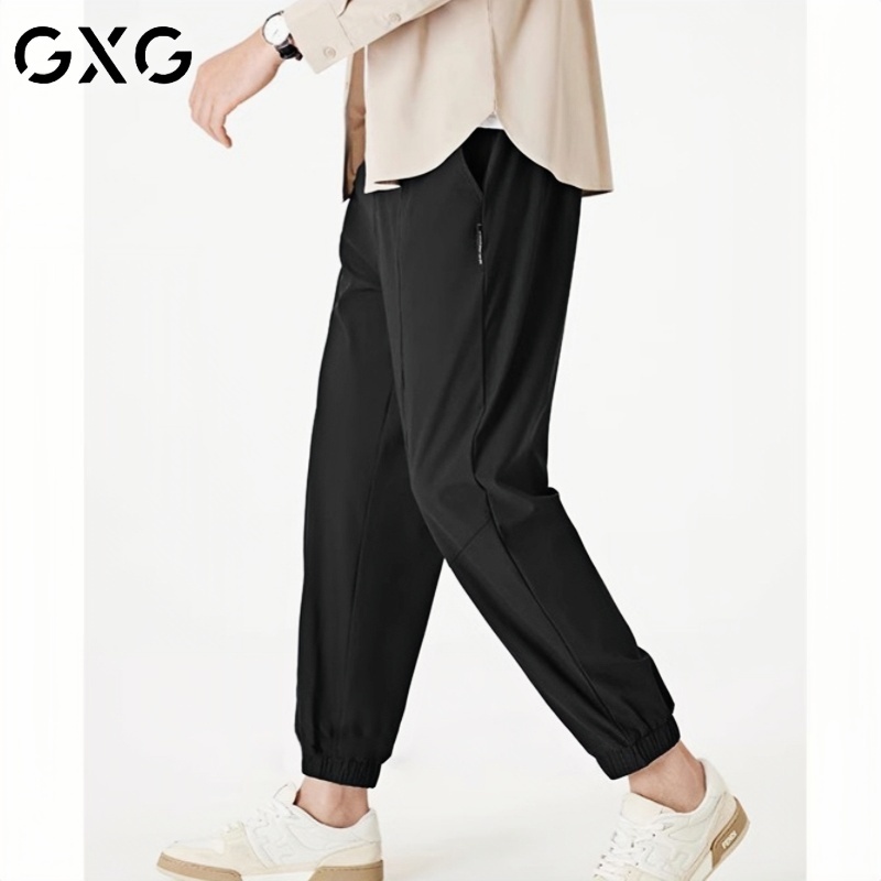 GXG mens clothing easy-to-main casual pants trousers lightweight sweatpants loose work pants thin pants mens sports pants