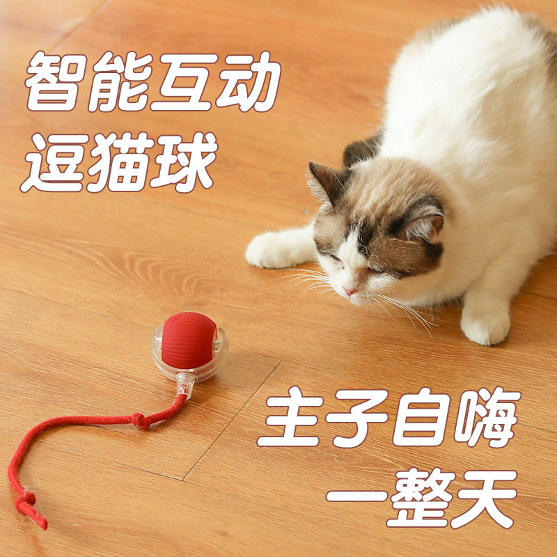 Маленькая собака, игрушка для собак, игрушечный мяч для кошек, умный катящийся мяч, самодельный рельефный артефакт с веревкой, забавная игрушка-мяч для кошек