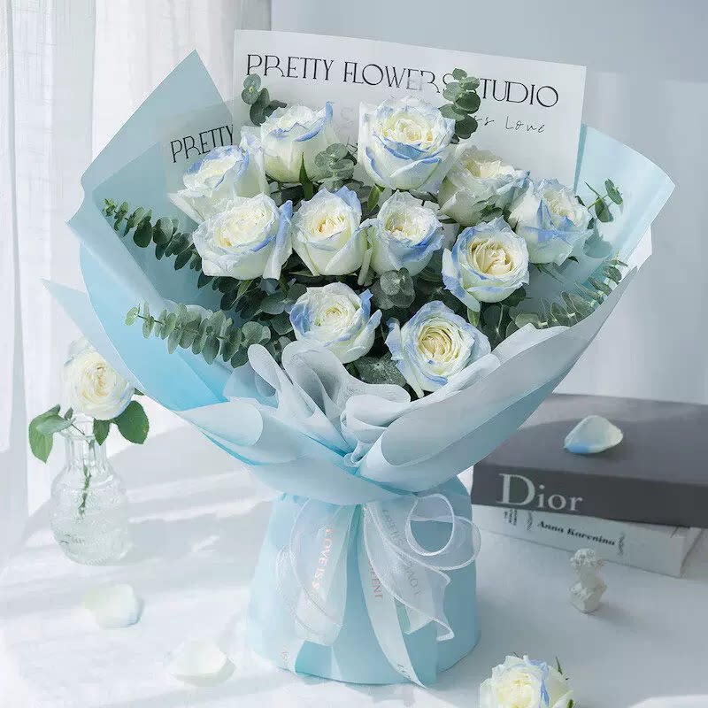 Доставка букетов цветов Broken ice blue rose в городах по всей стране, доставка в один город, доставка цветов на день рождения в течение 1 часа