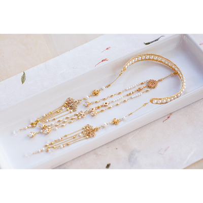 taobao agent 间狭浪漫限定『清英』三分bjd娃用头箍头饰古典风贝珠绕线V012