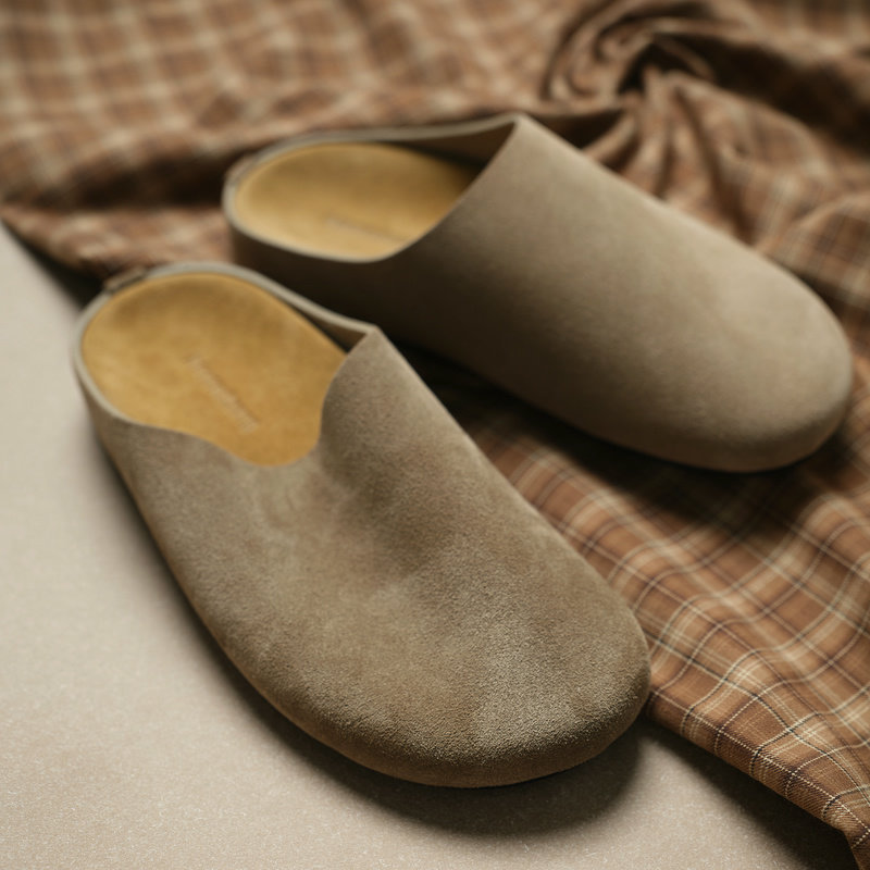 [Song Weilong в том же стиле] обувь haonanhuang ROW wind из воловьей кожи и замши Boston Muller Birkenstock