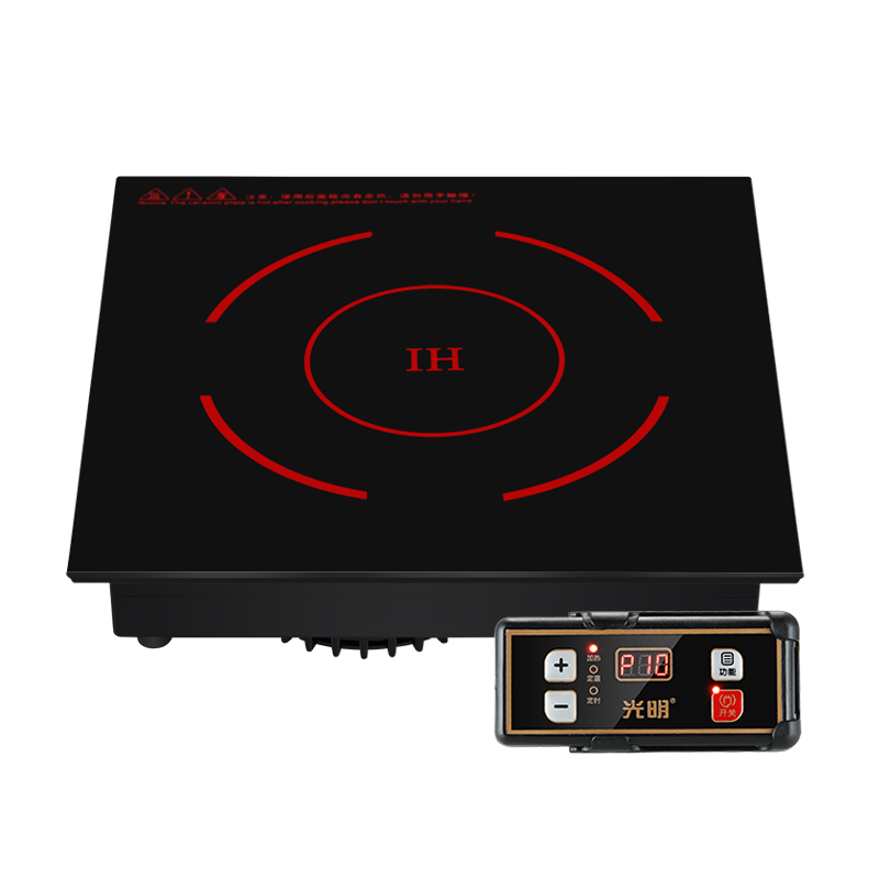 Коммерческая индукционная плита Guangming 30 квадратная встроенная 2200 Вт с плоским проводным управлением, погружающаяся в горячий горшок отеля, предназначенный для ресторана