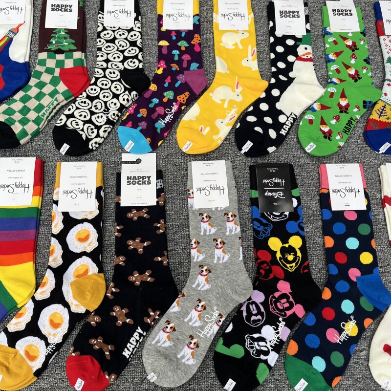 флагманский магазин happysocks предлагает новые модные женские носки-тюбики шведского бренда tide, универсальные носки из чистого хлопка four seasons