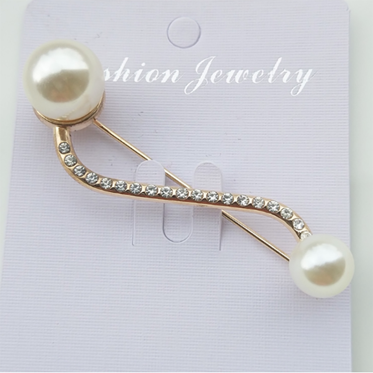 Versatile and simple pearl non-slip brooch for women's shirts, collars, suit jackets, sweaters, and other garments.