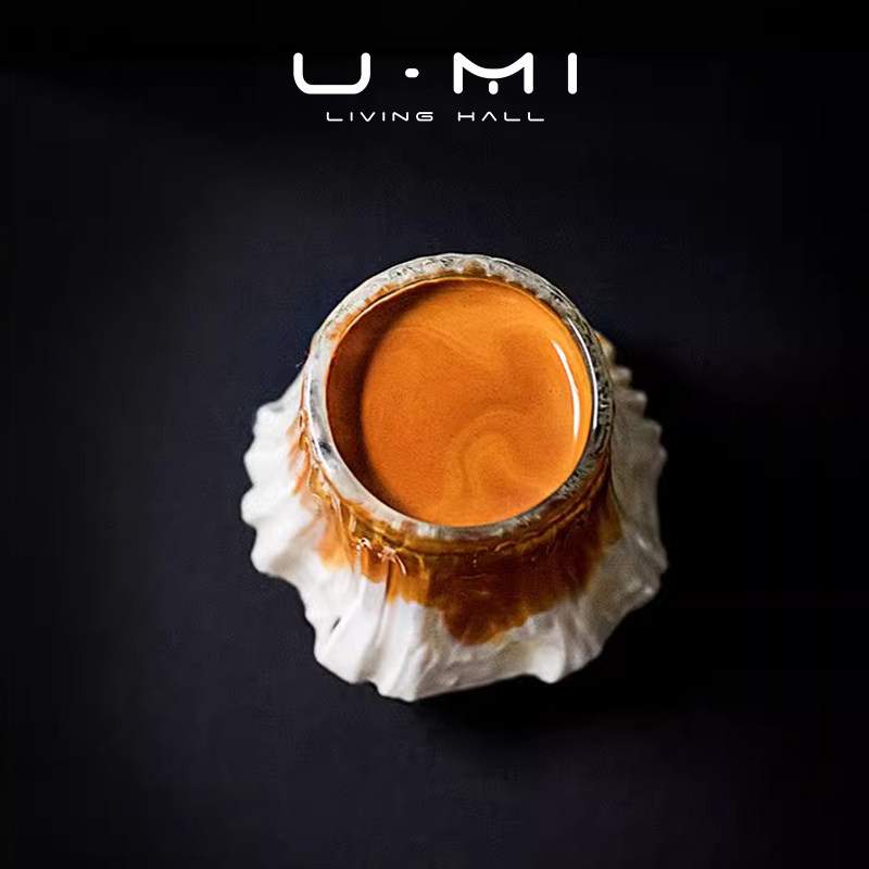 U Mi LIVING *Пламя | Чашка с кофейной чашкой Design Sense Volcano Cup Стеклянная чашка Кофейная чашка Бокал для вина