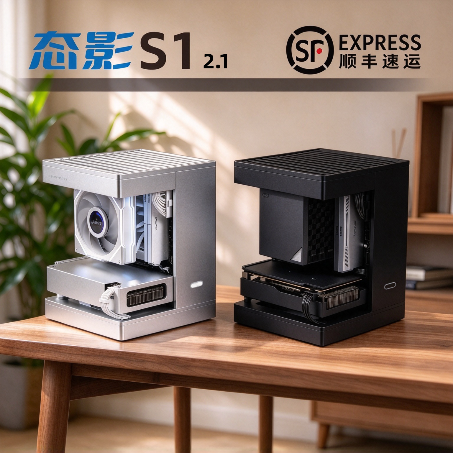 State Shadow S1 2.1 ITX шасси из алюминиевого сплава с ЧПУ mini small chassis открытое компьютерное шасси
