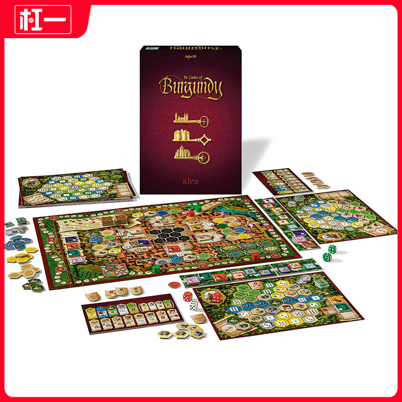 Настольная игра Bar One Burgundy Castle Deluxe Edition с 8 дополнениями для хранения Подлинная настольная игра для вечеринок