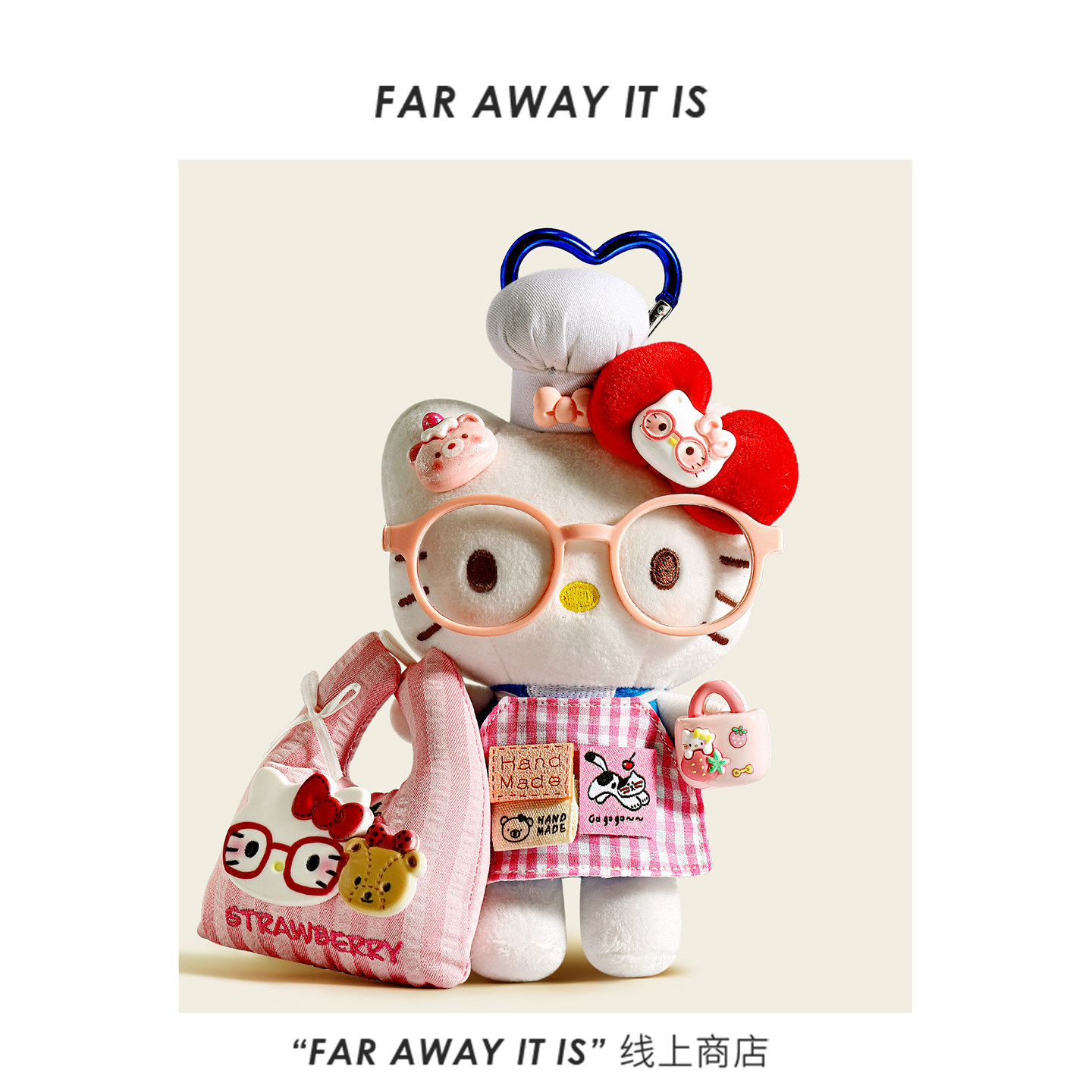 Подлинная сумка hellokitty с подвеской Sanrio sanrio школьная сумка с подвеской плюшевая кукла KT cat doll