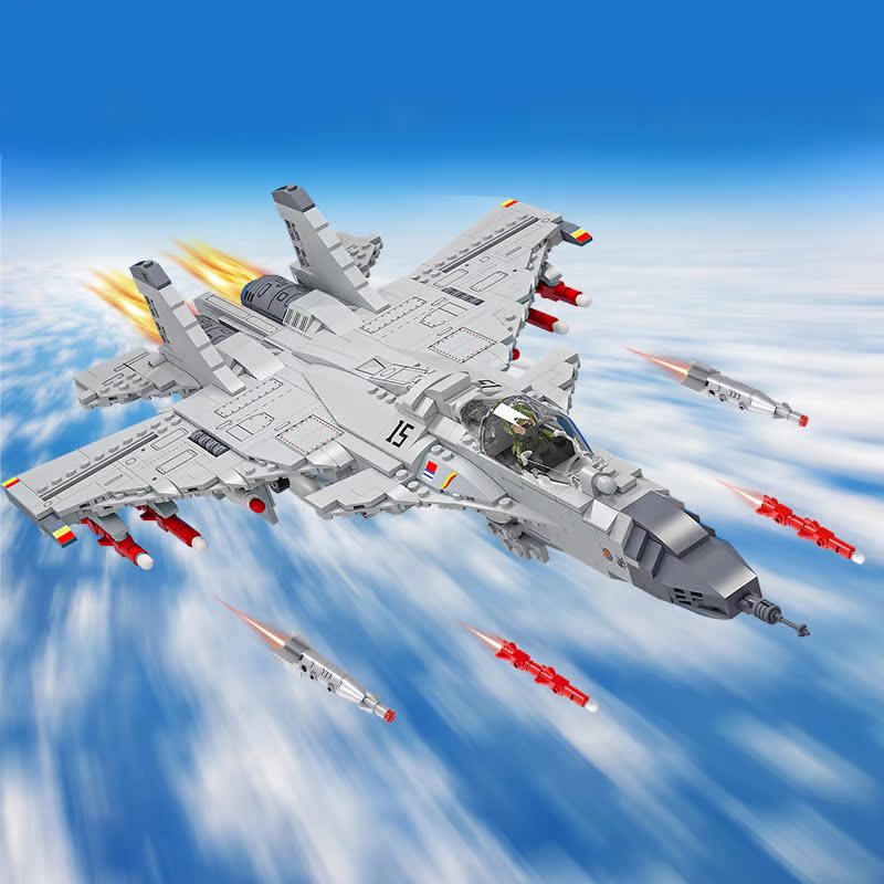Китайские авиационные строительные блоки J-15 puzzle assembly Toys 8 пазлов для мальчиков от 6 до 12 лет, 10 подарков на день рождения