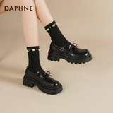 Женская обувь Daphne Mary Jane на толстой подошве; новинка 2026 года; летние черные кожаные туфли jk; лоферы в британском стиле в стиле ретро