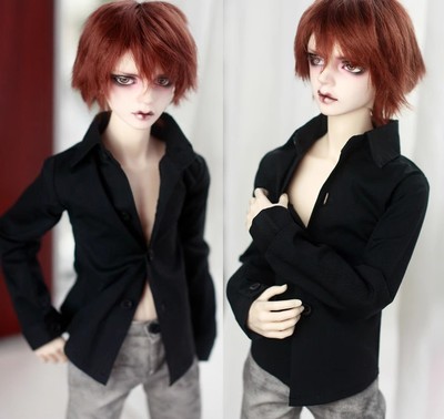 taobao agent 4分3分/17/大叔BJD.SD 娃用搭配打底经典款长袖黑色衬衫 满68包邮