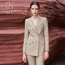 Autumn and winter long sleeved suit jacket, women's khaki formal professional suit