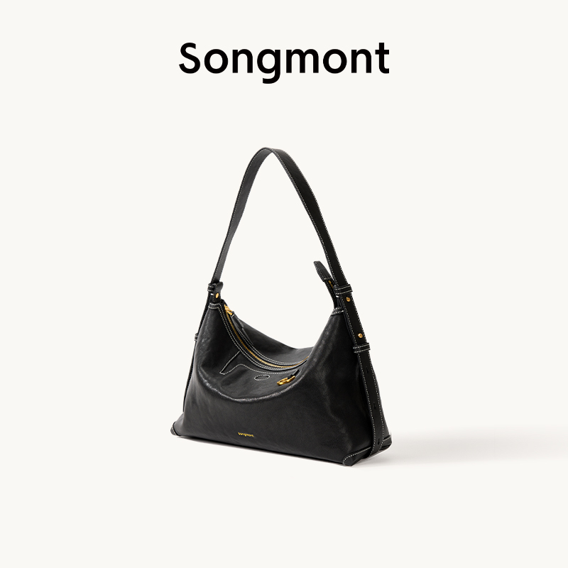 Songmont Yamashita Yousong Trail Series Неглубокая сумка-хобо из воловьей кожи растительного дубления для пригородных поездок, сумка для пельменей подмышками, женская