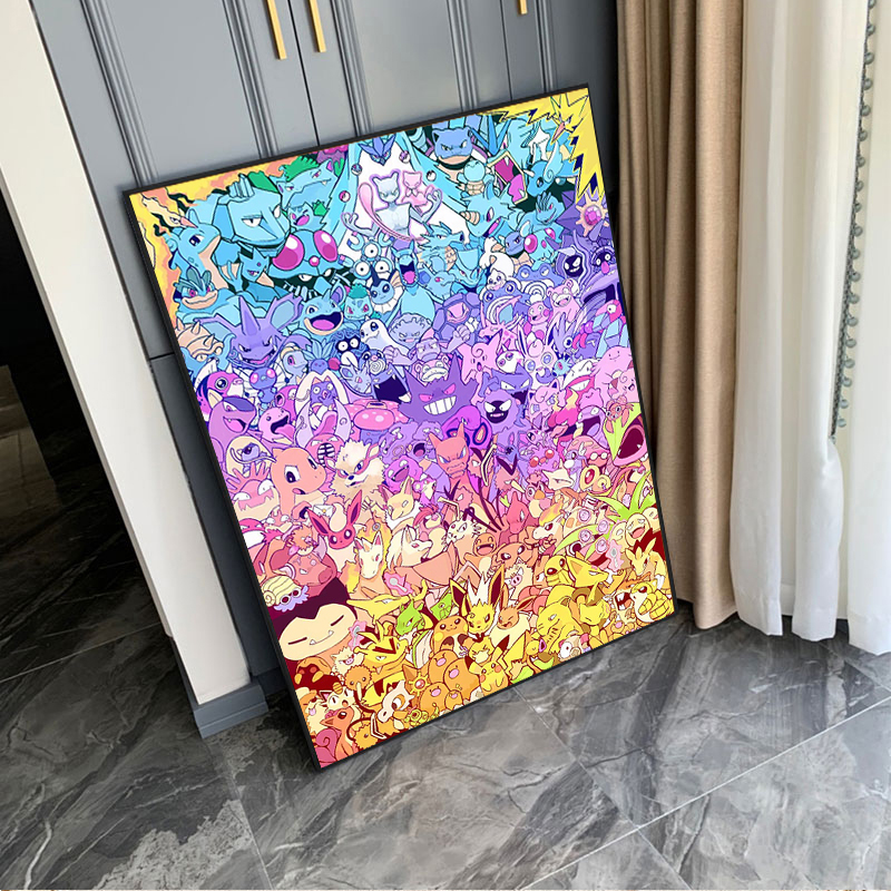 5d мультяшная анимация Покемон групповое фото diy алмазная живопись 2025 новая вышивка крестиком ручной работы картина для украшения гостиной