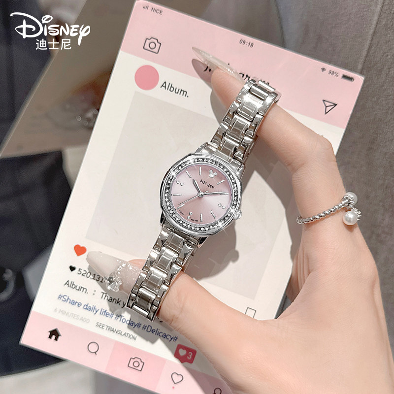 Женские часы Disney ladies, женские легкие роскошные нишевые высококачественные женские кварцевые часы, подарки на день рождения для подруг и девочек