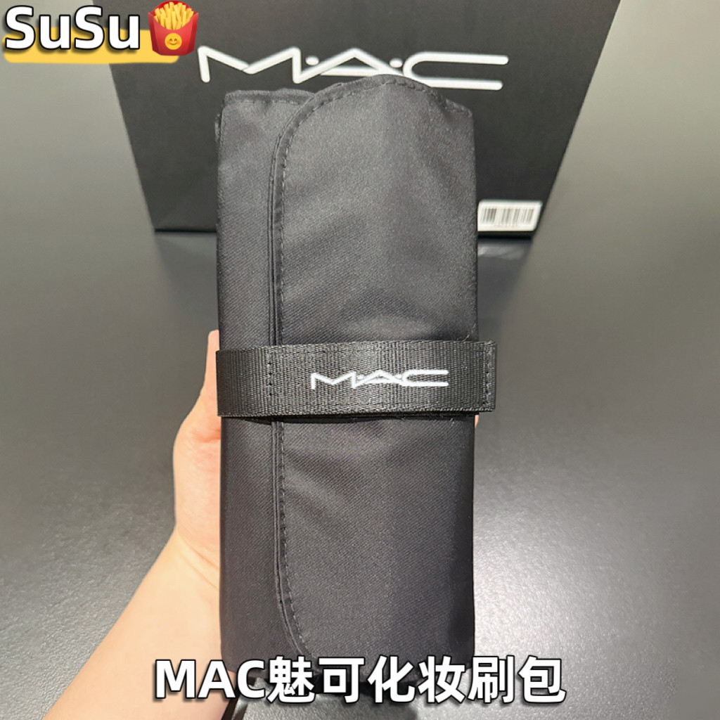 MAC Charm черная складная косметичка для хранения кистей для макияжа, модная холщовая портативная складная сумка для хранения, сумка для стирки