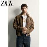 ZARA2026 новинки ранней осени мужская приталенная прямая кожаная куртка косуха 3833430 707