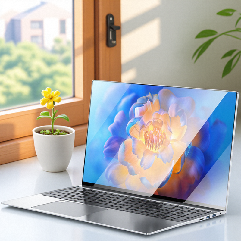【новый ноутбук Intel 2025 года】 17,3-дюймовый ноутбук с большим экраном для офиса и бизнеса, легкий портативный ультратонкий ноутбук для онлайн-игр студентов колледжа, компьютер с искусственным интеллектом