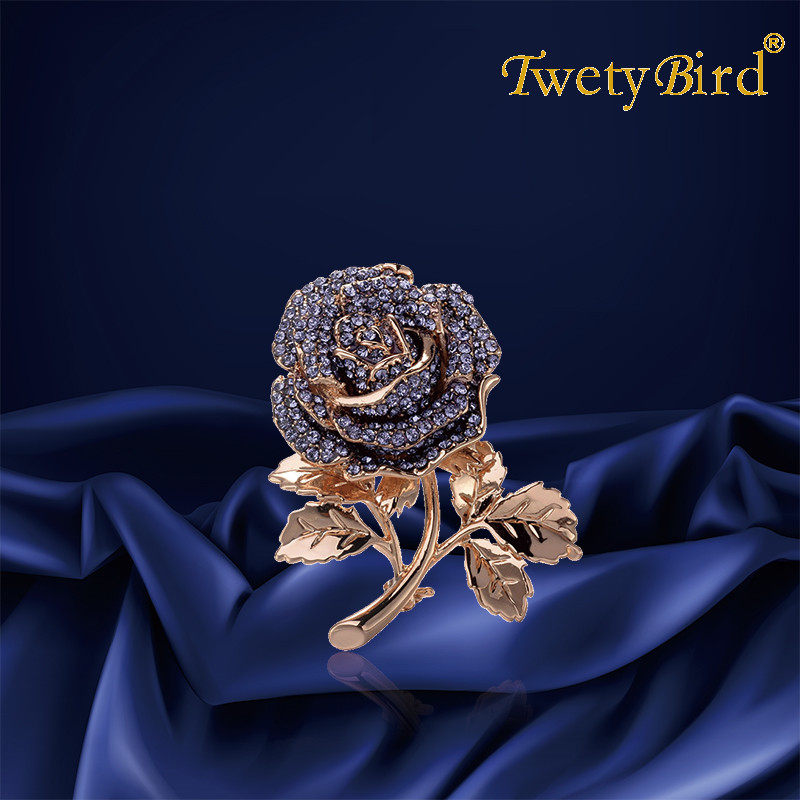 TWETYBIRD, брошь в виде розы 