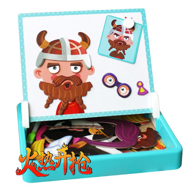 Детские подарки на день рождения для мальчиков, девочек, детей, новые обучающие наклейки, дошкольное образование, двусторонняя магнитная ручка.