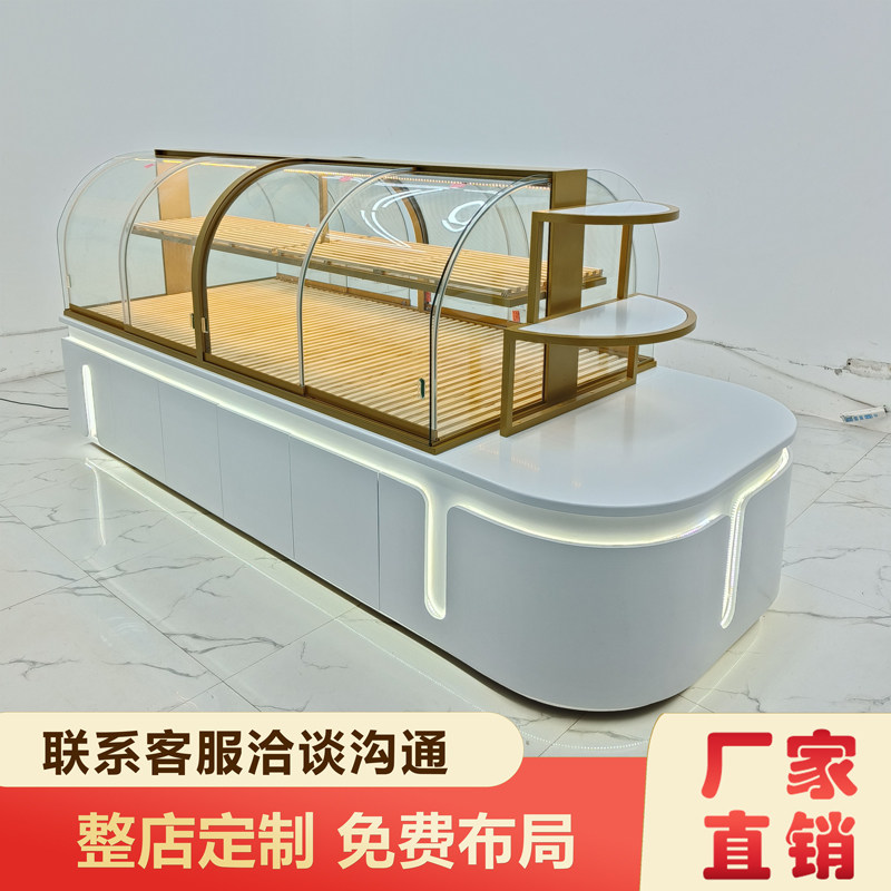 Новый хлебный шкаф с изогнутым стеклом Nakajima cabinet модель бокового шкафа из цельного дерева для торта
