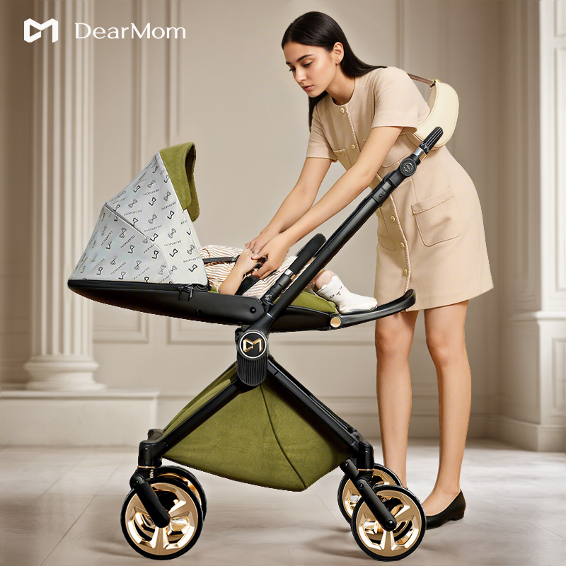 Прогулочная коляска DearMom Greek magic Mirror - двусторонняя легкая коляска для новорожденных, в которой можно сидеть или лежать