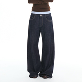 Повседневные свободные джинсы RA со средней талией и широкими штанинами 01 original cow/23 светло-голубого цвета