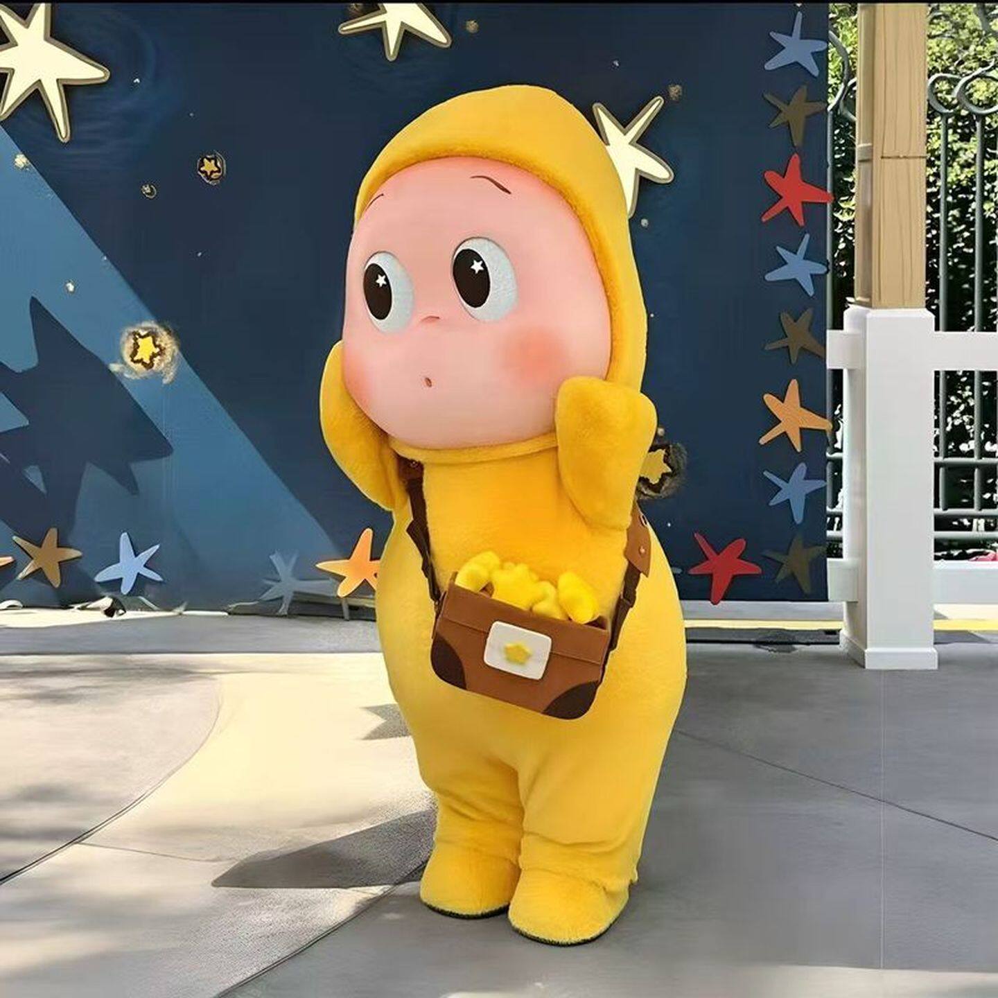 Надувной костюм мультяшной куклы star man cos costume net знаменитости супер милая кукла для прогулок реквизит для выступлений желтый толстый ребенок
