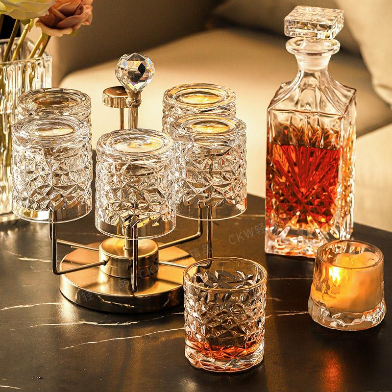 Набор бокалов для виски CKW light luxury crystal glass, западный бокал для вина, высококачественный пивной бокал, высококачественный бытовой подстаканник