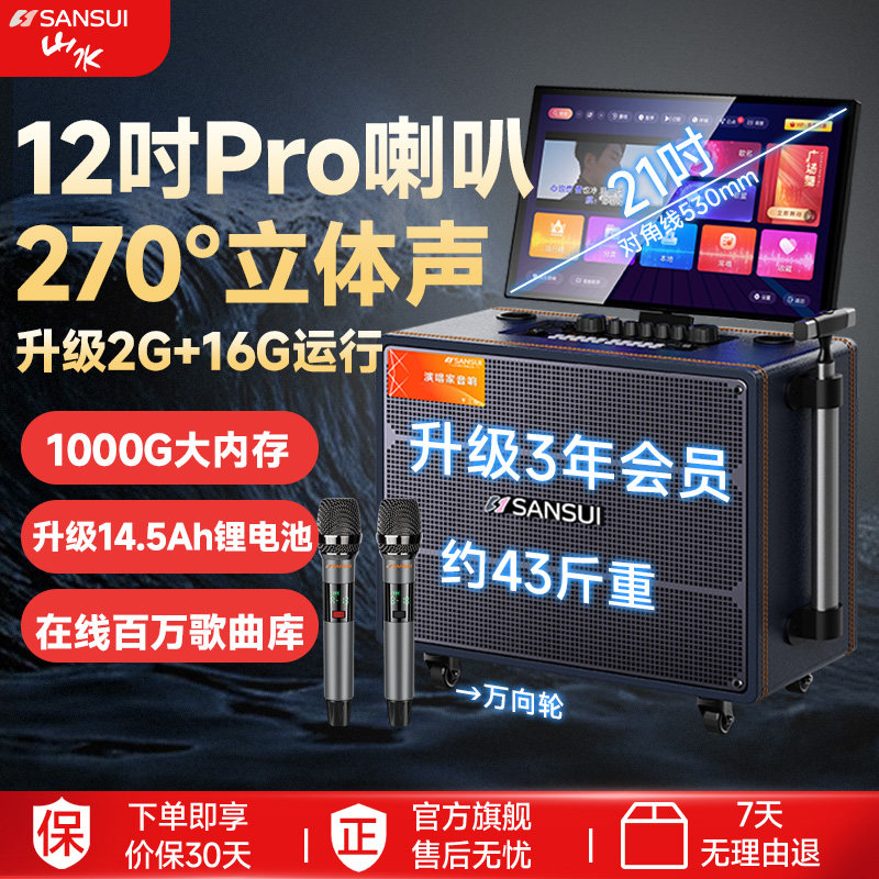 Уличный динамик для квадратных танцев Shanshui Q129Pro с экраном дисплея семейное аудио караоке KTV караоке-машина 
