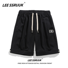 LEESSRUUK shorts for men's summer 2024 new trend loose and simple straight leg casual pants