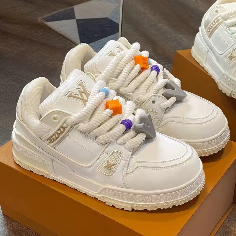 Мужская универсальная модная обувь Trainer donkey's little fat Ding shoes, новинка 2025 года, повседневная обувь на толстой подошве из натуральной кожи Putian