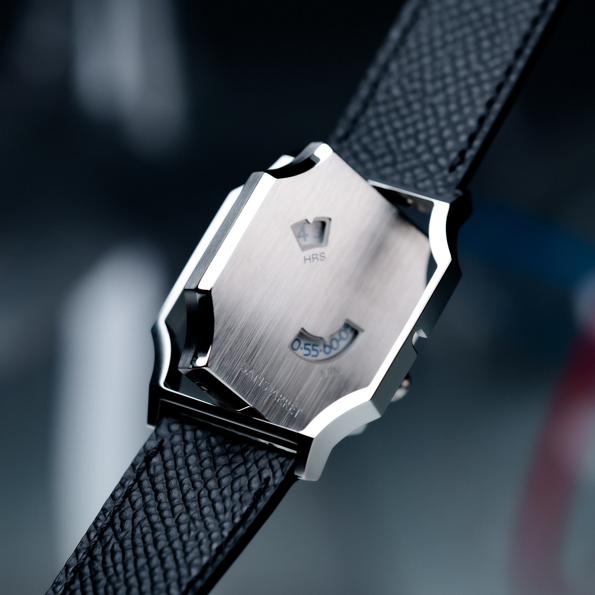 Ретро-часы SANS ARRIT Three O'clock Universal Echo серии flip Square Ретро-часы с кожаным ремешком из нержавеющей стали для мужчин и женщин
