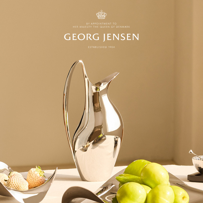 Георг Йенсен Georg Jensen HK Swan Горшок Ваза Чайник Скандинавское украшение гостиной Обеденного стола