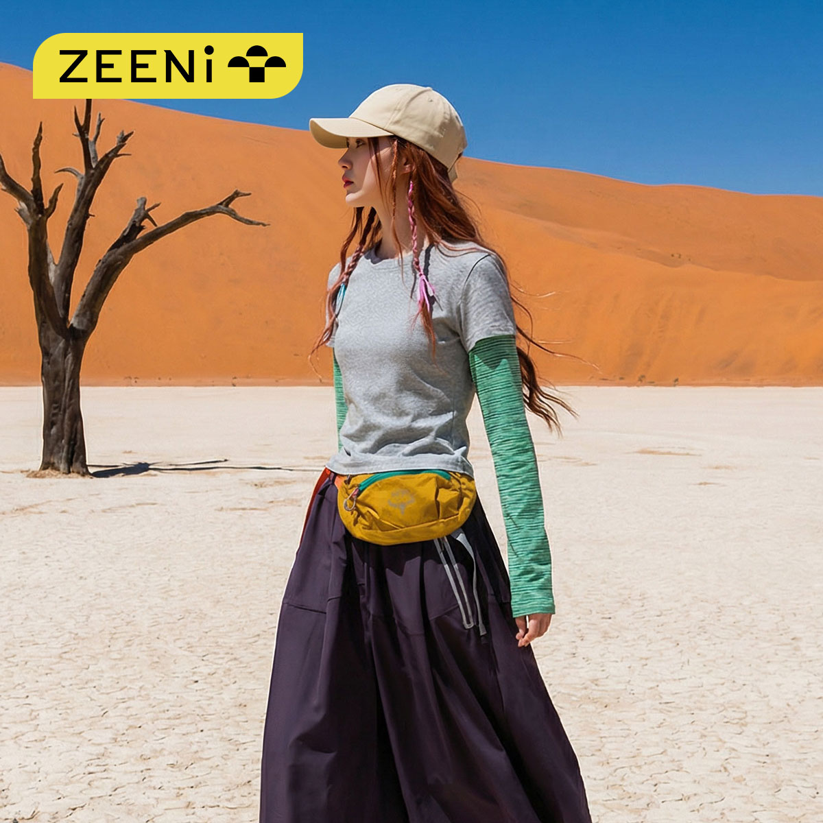 Уличная поддельная футболка ZEENi из двух частей с длинными рукавами, женские быстросохнущие широкие брюки для отдыха, костюм для альпинизма, спортивный костюм для горных видов спорта