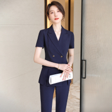 Fashionable suit set for women, 2024 summer new high-end professional attire, temperament goddess style, white-collar workplace set