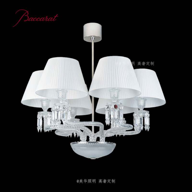 Роскошная вилла French Baccarat light, элитный жилой дуплекс, гостиная, спальня, столовая, хрустальная люстра с турбийоном