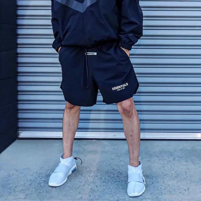 FOG FEAR OF GOD COMPLEX LINE ESSENTIALS - американский модный бренд свободных светоотражающих мужских шорт с пятью точками наклона