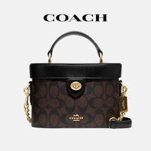 COACH/蔻驰经典翻盖盒子包化妆包斜挎包