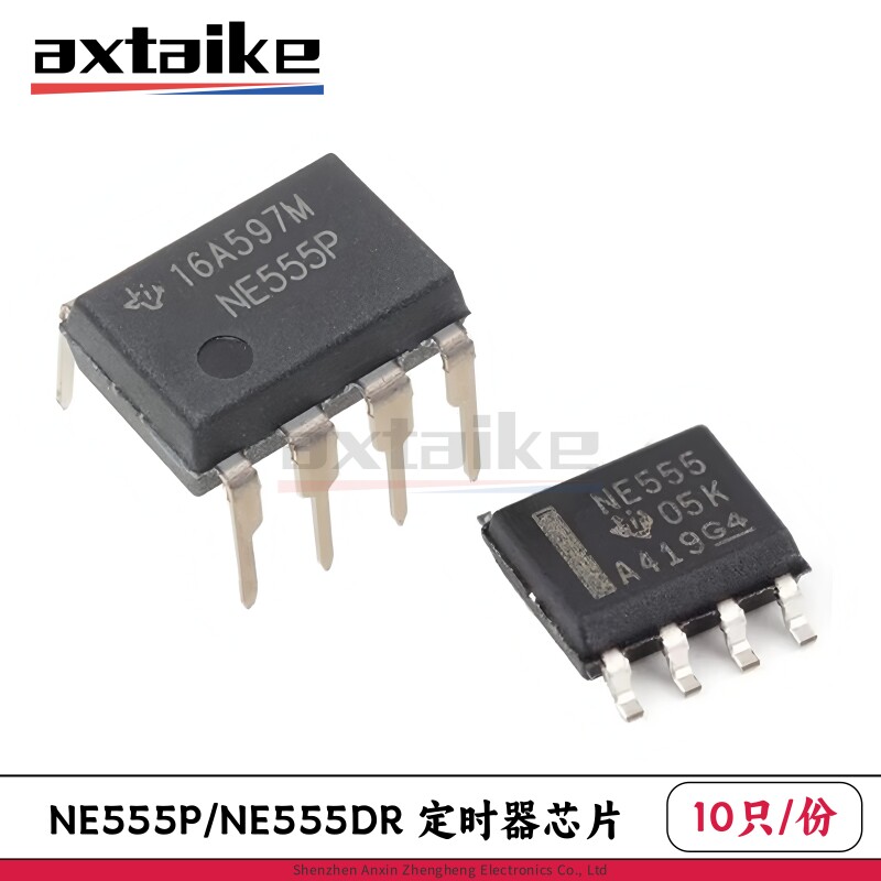 10шт микросхема встроенного таймера NE555 NE555DR NE555P/SMD DIP-8/SOP-8