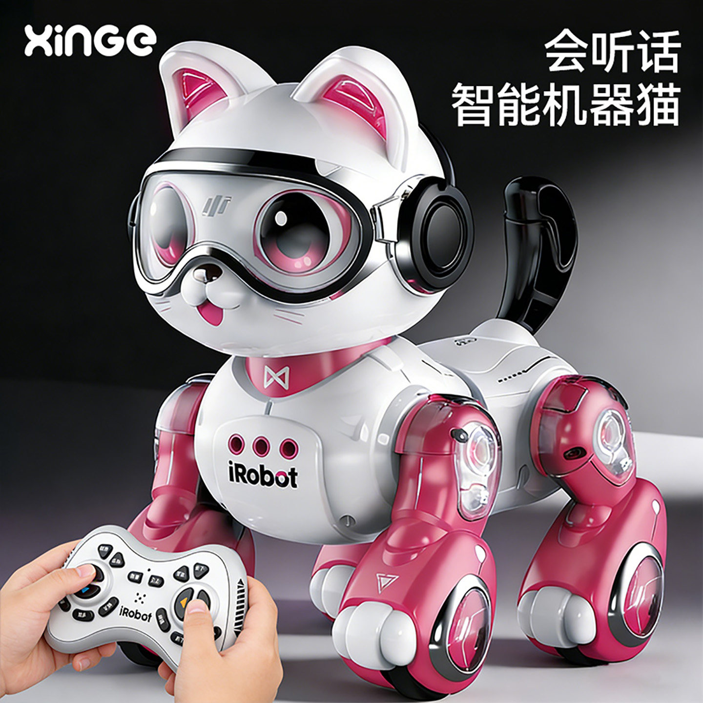 2026 новый искусственный интеллект ai робот кошка игрушечная собака электрический пульт дистанционного управления дети мальчики и девочки электронное моделирование домашних животных