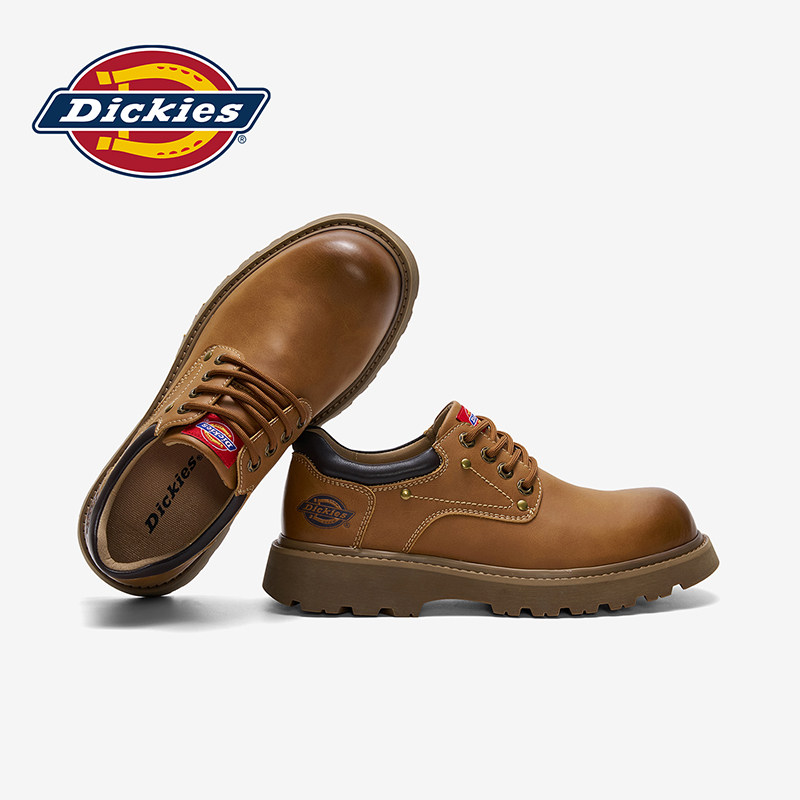 Мужская обувь Dickies; новинка 2026 года; осенняя мужская обувь; уличные кожаные ботинки martin; мужская повседневная обувь с низким вырезом