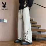 Playboy/ новый китайский стиль, брюки с вышивкой в национальном стиле, брюки для помолвки для мальчиков, повседневные брюки без подкладки, мужские брюки national tide
